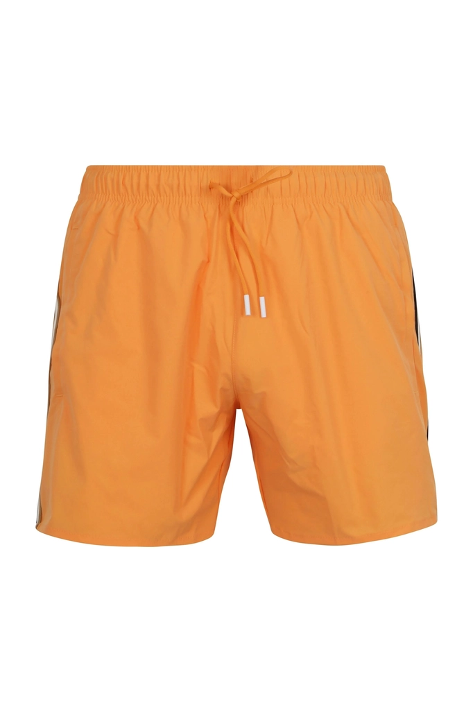 Hugo Boss Mens Black Iconic Swim Short Medium Orange - Size 2XL